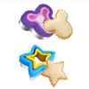 2Pcs Sandwich Cutters Cookie Mold Heart Dinosaur Shape Bread Cutter Sandwich Maker Kitchen Tools Sandwich Cutter Sealer for Kids