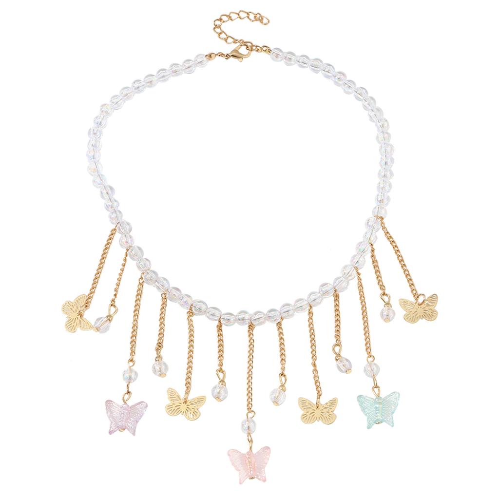 Stunning Butterfly Necklace Adjustable Length Necklace Alloy Material Neck Jewelry Perfect Gift for Fashion Forward Girl