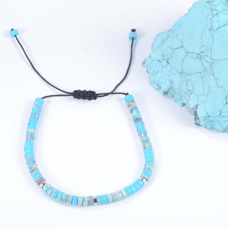 Emperor Stone Bead String Beaded Hand Chain - Exquisite and Fashionable for Men and Women - Natural Stone Adjustable Hand Chain