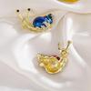 Rhinestone Simulated Snail Design Brooch Suit Coat Clothing Accessories Holiday Party Couple Gifts Elegant Charm Multi-Scene Pin