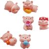 Animal Fridge Magnets, Glrovazas 12Pcs Locker Magnets, Funny Magnets,Magnets Refrigerator, Resin Pig Decorative Magnets for Classroom Kitchen Office