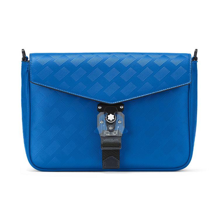 

Montblanc 3.0 Detachable Shoulder Strap Pattern Print Leather Crossbody Bag Men crossbody bag Blue MB130232 Shopping Bag Set(Basic Set+Shopping Bag)
