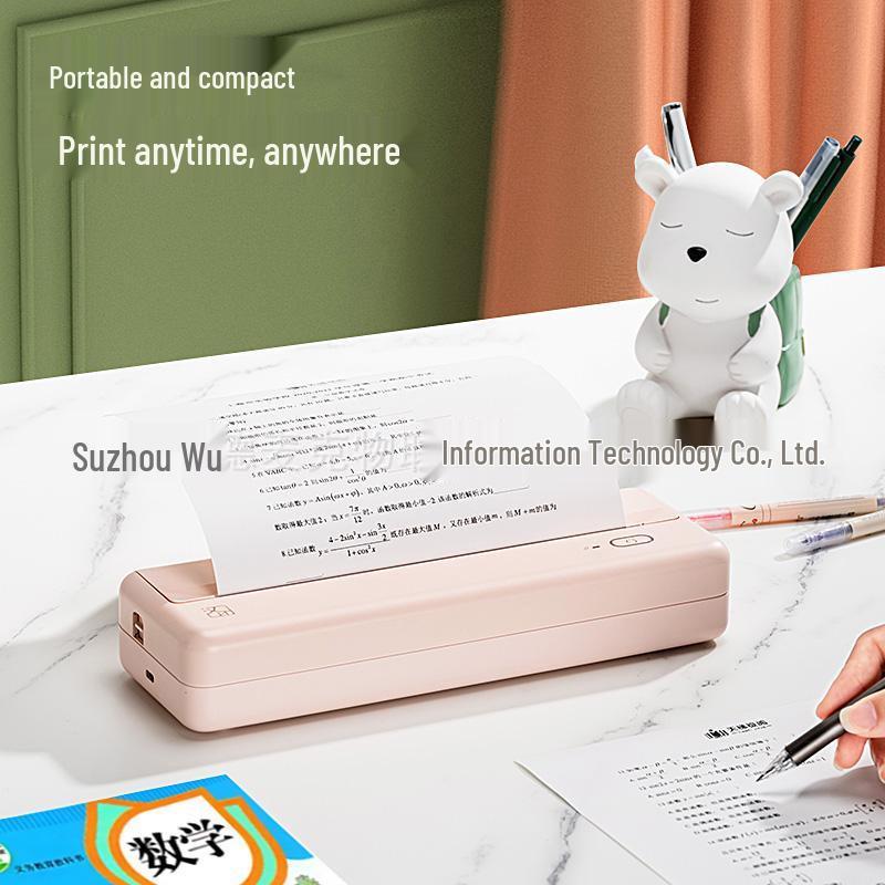 

Han Yin MT810 Wireless Bluetooth Mini Thermal Printer for Home and Office. MT810 Beige with Battery