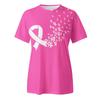 Women's Casual Pullover Short Sleeve Neck T-Shirt with Breast Print