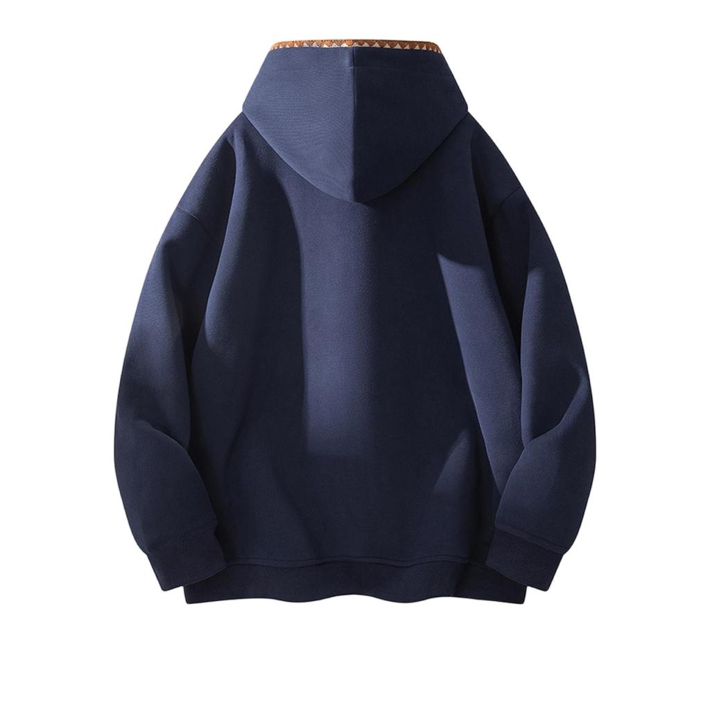 Men's Loose Color Hooded Pullover Hoodie Large-sized Fashionable Casual Sports Hoodie Jacket