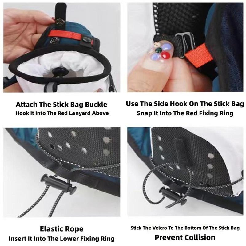 Waterproof Trekkings Poles Holder Light weight External Hiking Poles Storage Bag for Backpacks and Gear Storage