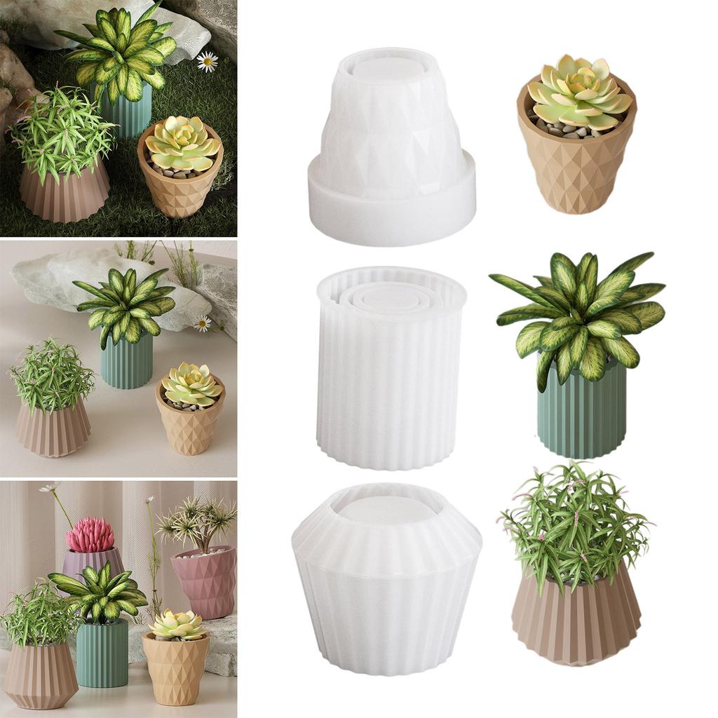 Creative Silicone Vase Planter Mold Practical Planter and Flower Holders Crafting Resin Mold for Garden Enthusiasts