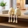 Pear Shape Ornament Cute with Long-Leg Design Figurine Resin Healing Table Decoration