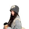 Face Slimming Slouchy Floral Beanie Hat Stretch Fit Women Thick Beanie Hat  For Women