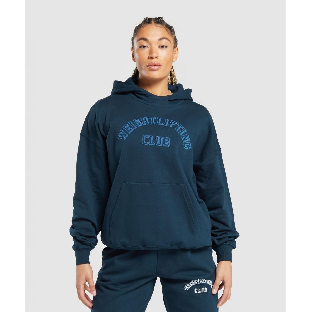 

GYMSHARK Weightlifting Oversized Hoodie Navy B8A8N UB9P