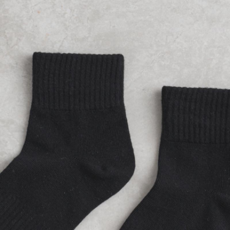 Monfoot Mens Arch Banding Short Socks Black