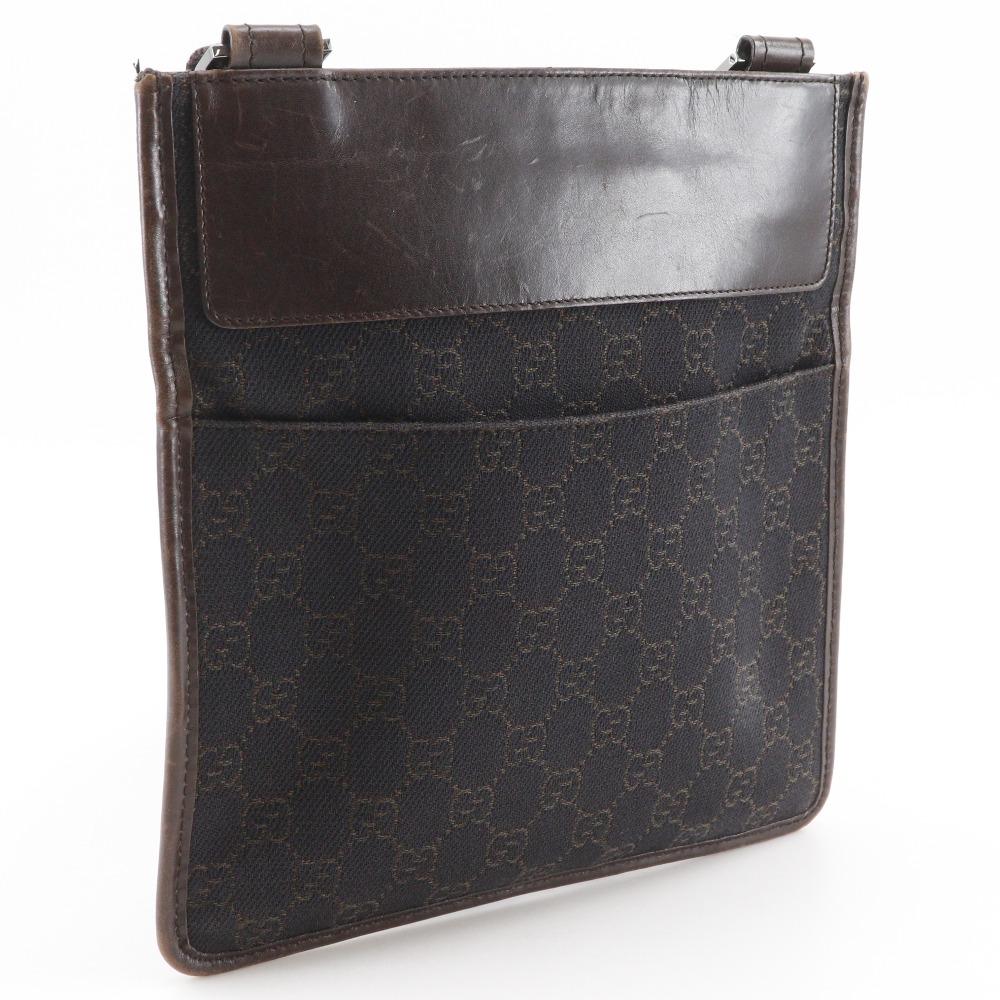 GUCCI Shoulder Bag 27639 Brown GG canvas mens Used