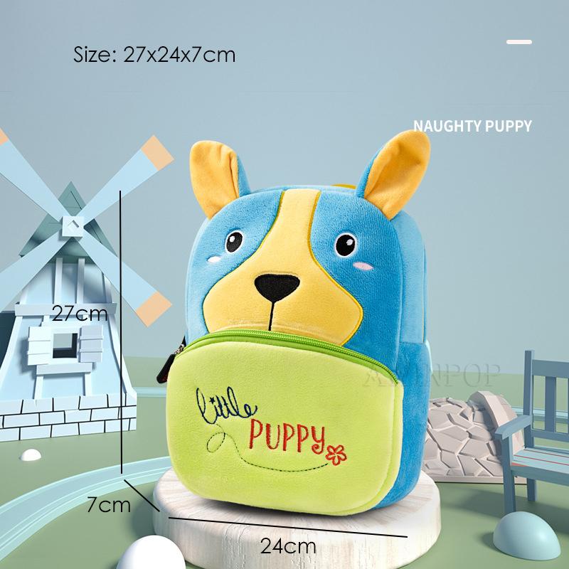 Fashion 3D Cartoon Lion School Backpacks for Boys Kindergarten Kids School Bags Children Plush Toddler Backpack