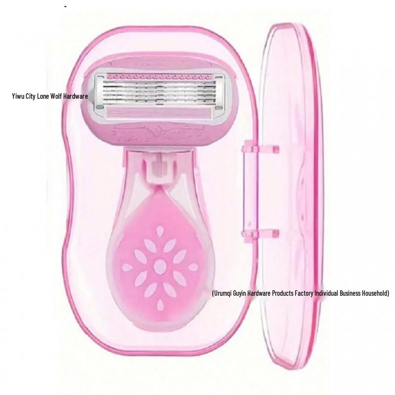 Women's 5-Blade Pink & Blue Razor for Hair Removal - Underarm & Private Areas