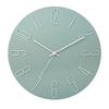 Customizable Silent Quartz Wood Grain Wall Clock with Pantone Colors for Living Room