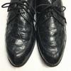 1950s60s Rare Vintage Edwin Clapp Embossed U-Tip Shoes Black Size 10 27.528.0(USED)
