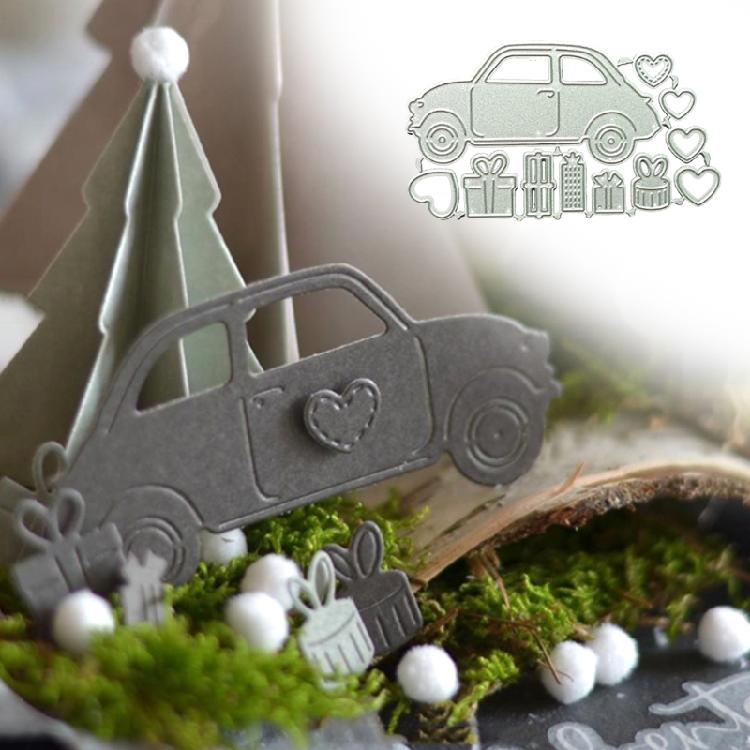 Car Cutting Dies Greeting Invitation Message Card Birthday Celebration Blessing