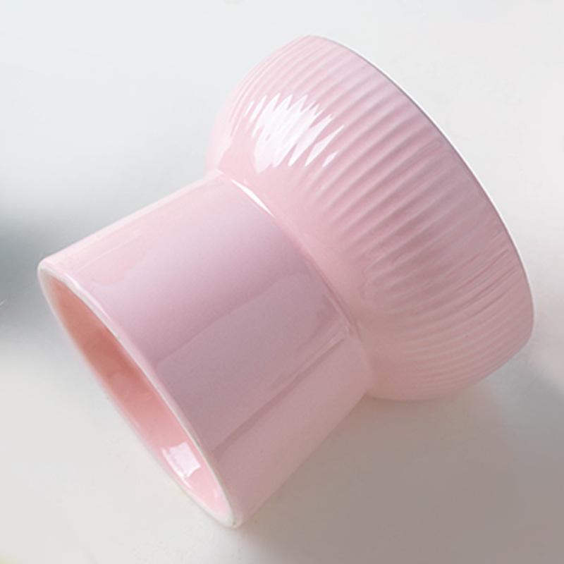 1pc Ceramic Cat Bowl Dog Bowl Cute Slant Mouth Single Bowl Neck Protection High Foot Bowl Dog Basin Anti Overturning
