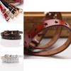 Leather Ladies Belt With Silver Alloy Buckle And Star Accents For Business And Fashion Outfits