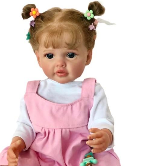 55cm Simulation Rebirth Doll Gummed Body Reborn Doll Vinyl Vinyl Barbie Doll Girls Toy