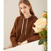 TUHUANG Women's 100% Wool Hooded Pullover Sweater