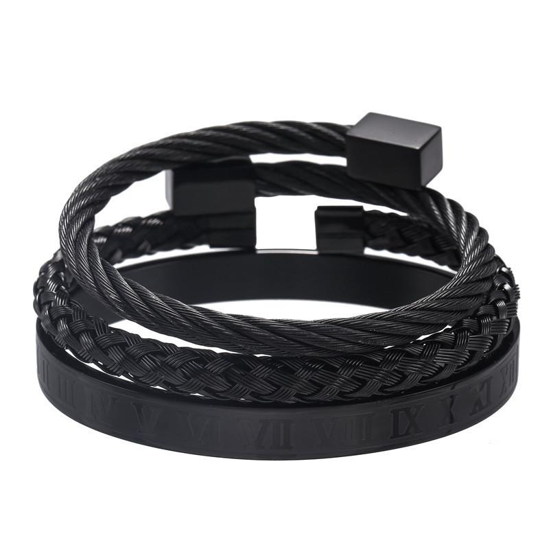 Punk-Retro-Armbänder aus Stahl mit geometrischen Formen für Herren mit mehrfarbigen Spiralen – ideal als Geschenk für Festivals
