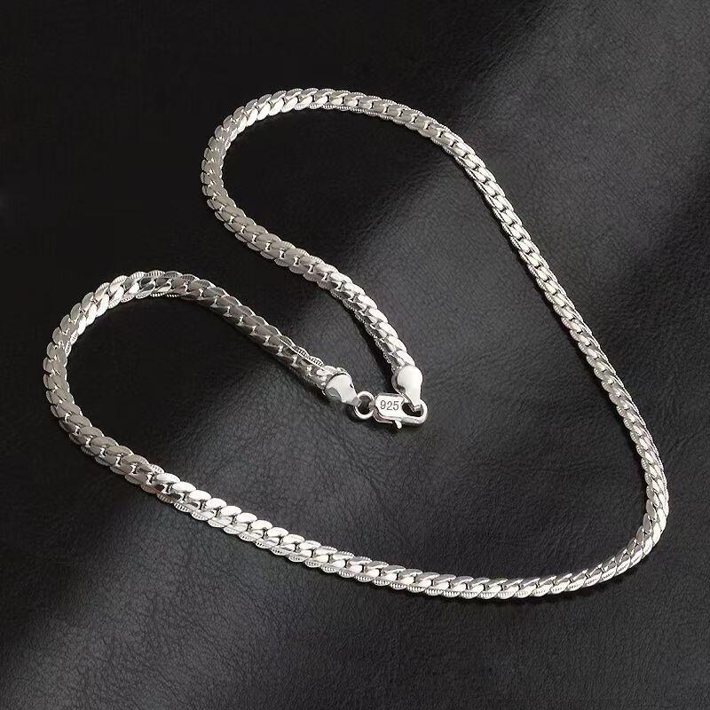 Direct sales 5MM full side necklace 18CM-60CM Japanese and Korean jewelry fashion