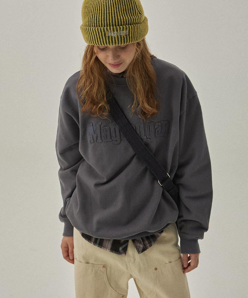 MAGOODGAN Akarit 3324 Logo Applique Grey Sweatshirt