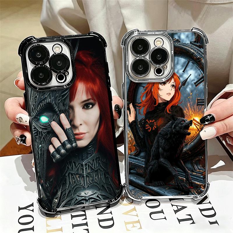 Mylene Farmer Soft Phone Case For iPhone 15 16 17 Air 14 Pro Max 16E Plus 13 12 Mini Plating Anti-Fall Fundas
