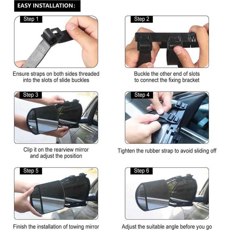 Auto Abschleppspiegel Klemmbar Verlängerter Rückspiegel Einstellbarer Winkel Seitenrückspiegel Fahrzeugzubehör