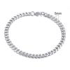 Vnox Mens Simple 3 -11mm Stainless Steel Curb Cuban Link Chain Bracelets For Women Unisex Wrist Jewelry Gifts