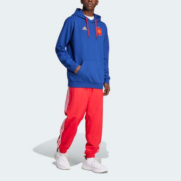 Adidas Spain Dna Hoodie Logo Embroidery Pullover Men Hoodies Blue IU2126