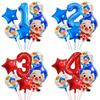 32" Dark Blue Circus Clown Foil Balloon Set for 1st Birthday Photo Booth Decor