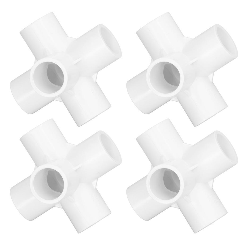 10PCS 6 Way Pipe Fittings PVC Plastic Pipe Corner Elbow Connector 20mm Inner Diameter