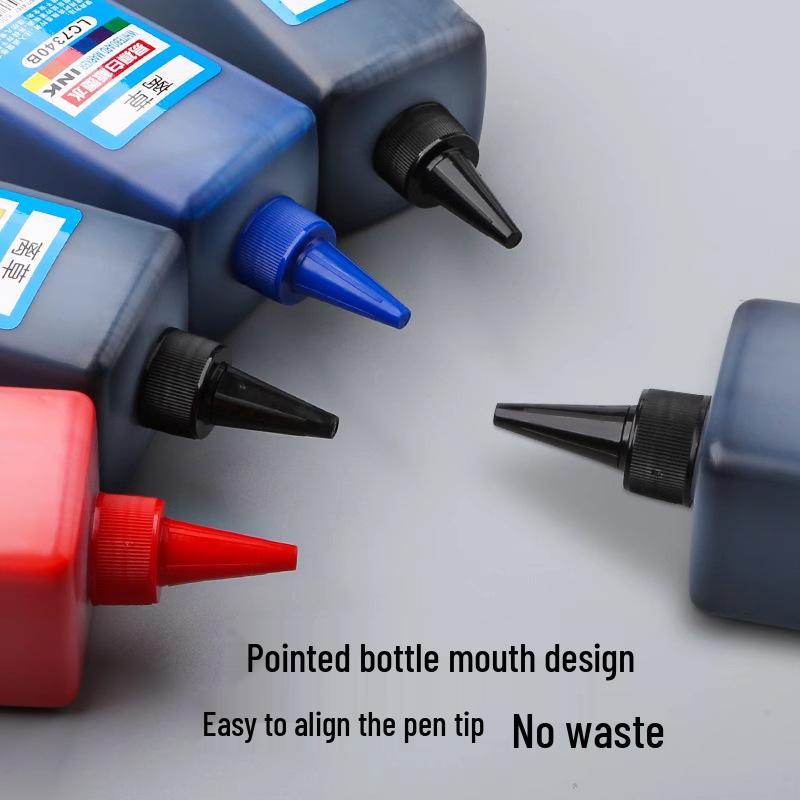 Refillable, Erasable Water-Based Whiteboard Marker, Quick-Drying, Broad Tip, Large Capacity (Red, Blue, Black)