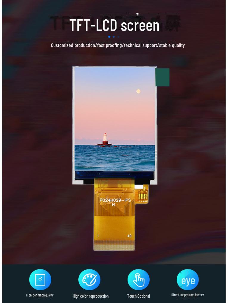 2,4" IPS TFT LCD-Display, Voller Betrachtungswinkel, SPI RGB-Schnittstelle, ST7789V