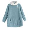 Women's Sweatshirts 1/4 Zipper Pullover Jackets Fall Winter Warm Long Sleeves Lapel Sweater Coat With Pocket