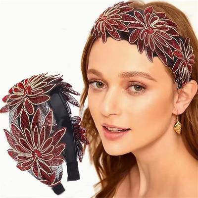 Harz Temperament Make-up Modedesign Frauen Haarschmuck Breite Seite Haarband Koreanischer Stil Haarschmuck Spitze Blätter Stirnband