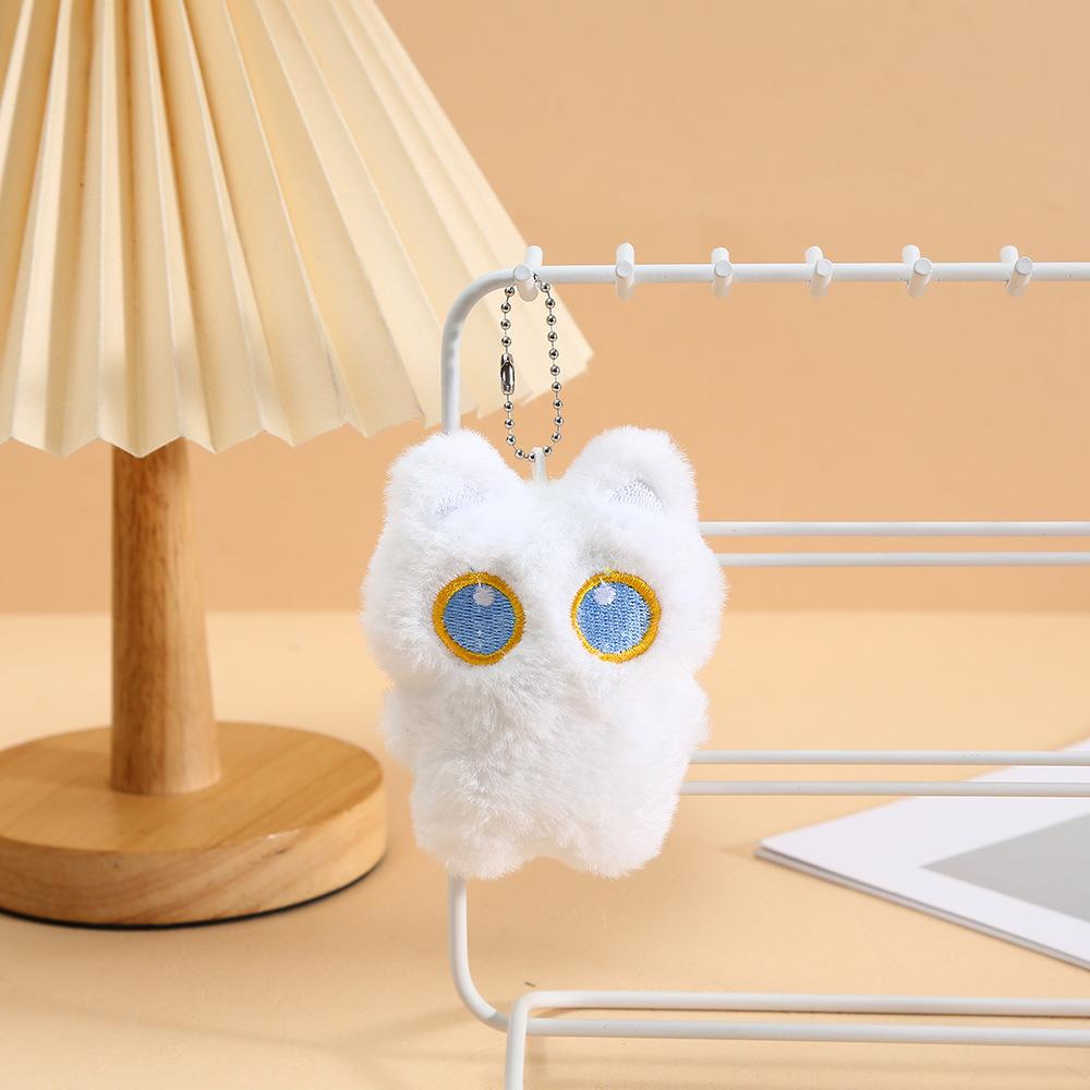 1Pcs Cute Plush Black Cat Doll Toy Keychain Bag Pendant Charms Car Keyring Accessories For Women Couples Kawaii Gift