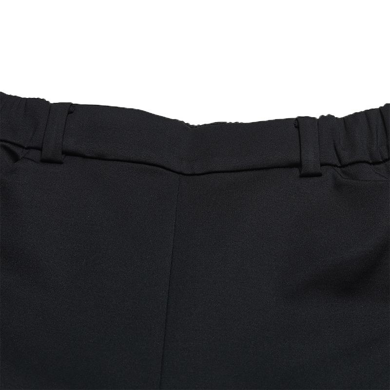 FILA Fleece Lined Warm Fashion Classic Simple Casual Golf Comfortable Versatile Loose Knit Sports Pants Women bottoms Deep-Black A11W615610FBK