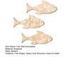 3Pcs/Set Wooden Fish Wall Decoration, Plants Pattern Fish Wall Art for Beach, Lake House, Nautical Coastal Ocean Theme Hanging Ornament