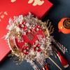 Luxury Double-sided Round Bridal Fan DIY Kit - 2026 New Style Wedding Gift