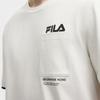FILA ORIGINALE T Shirts Men's Pudding Cream White IV Crew Neck Moderate Straight Fit F11M539112F-IV