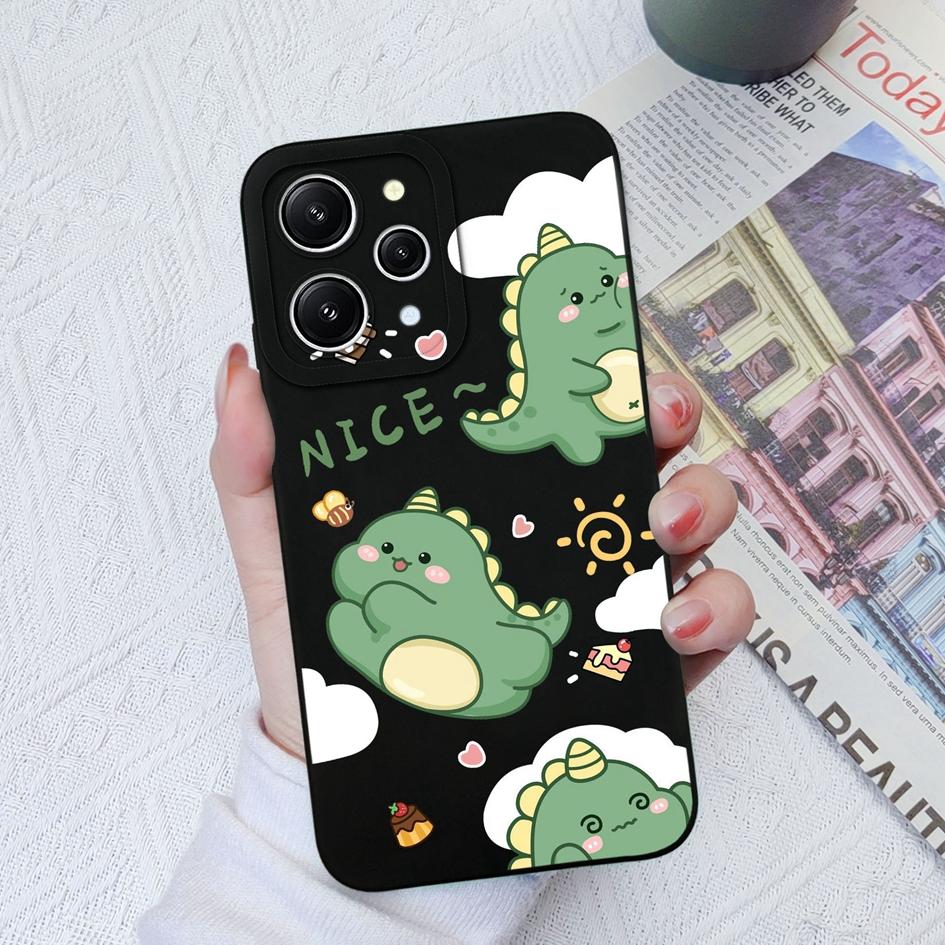 For Xiaomi Redmi 12 A1+ A2+ 4A 5A 6A 7A 8A 9A K30 K40 K50 Case Back Cover Cute Dinosaur Matte Soft Silicone Shockproof Protective For Redmi Bumpers