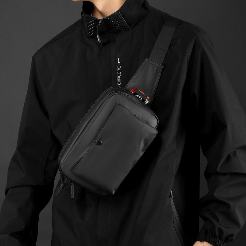Men's Portable Multi-functional Bag Waterproof Outdoor Sports Chest Bag Travel Shoulder Bag Waist Pack Crossbody Sling