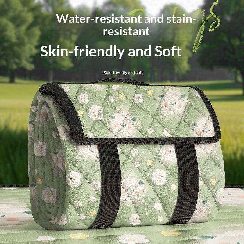Thickened Ultrasonic Picnic Blanket Waterproof Foldable Extra Large Beach Camping Mat for Outdoor Family Picnic Music Festival