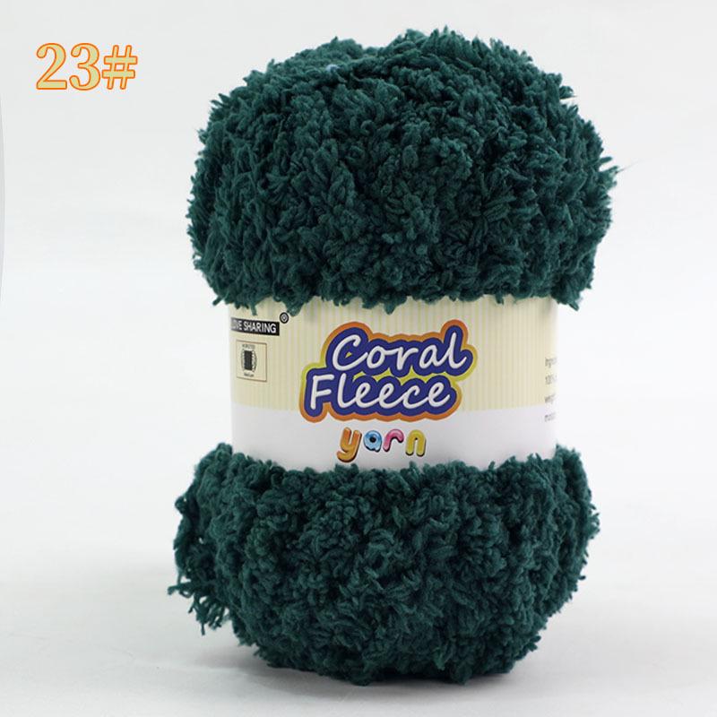 DIY Scarf Knitting Kit: Ice Yarn, Thick Coral Fleece, Gift for Her