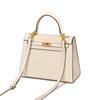 Matte Crocodile Pattern Genuine Leather Kelly Bag - Versatile Handbag, Shoulder, and Crossbody Style