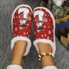 New Large-size Women's Shoes - Cotton Slippers for Autumn and Winter, Flat Bottom