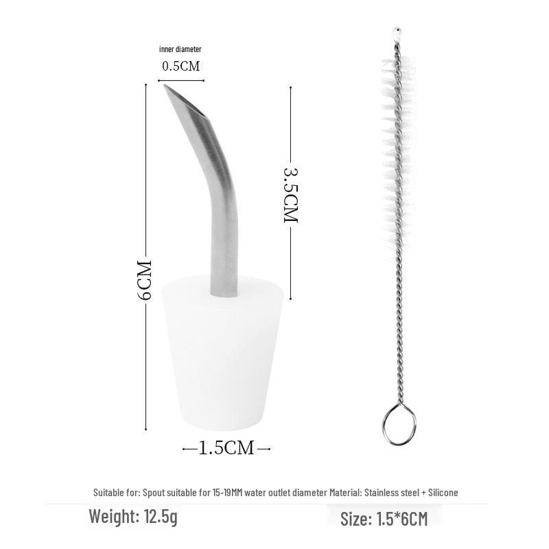 Stainless Steel Portable Camping Coffee Kettle with Long Thin Spout and Silicone Extension Tube